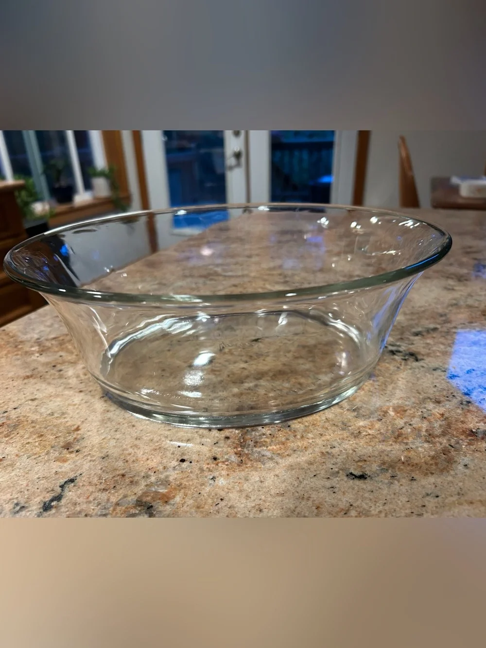 Pyrex #8501 3.2Qt Oval Clear Glass Ovenware Serving Dish Fluted Edge Flawless